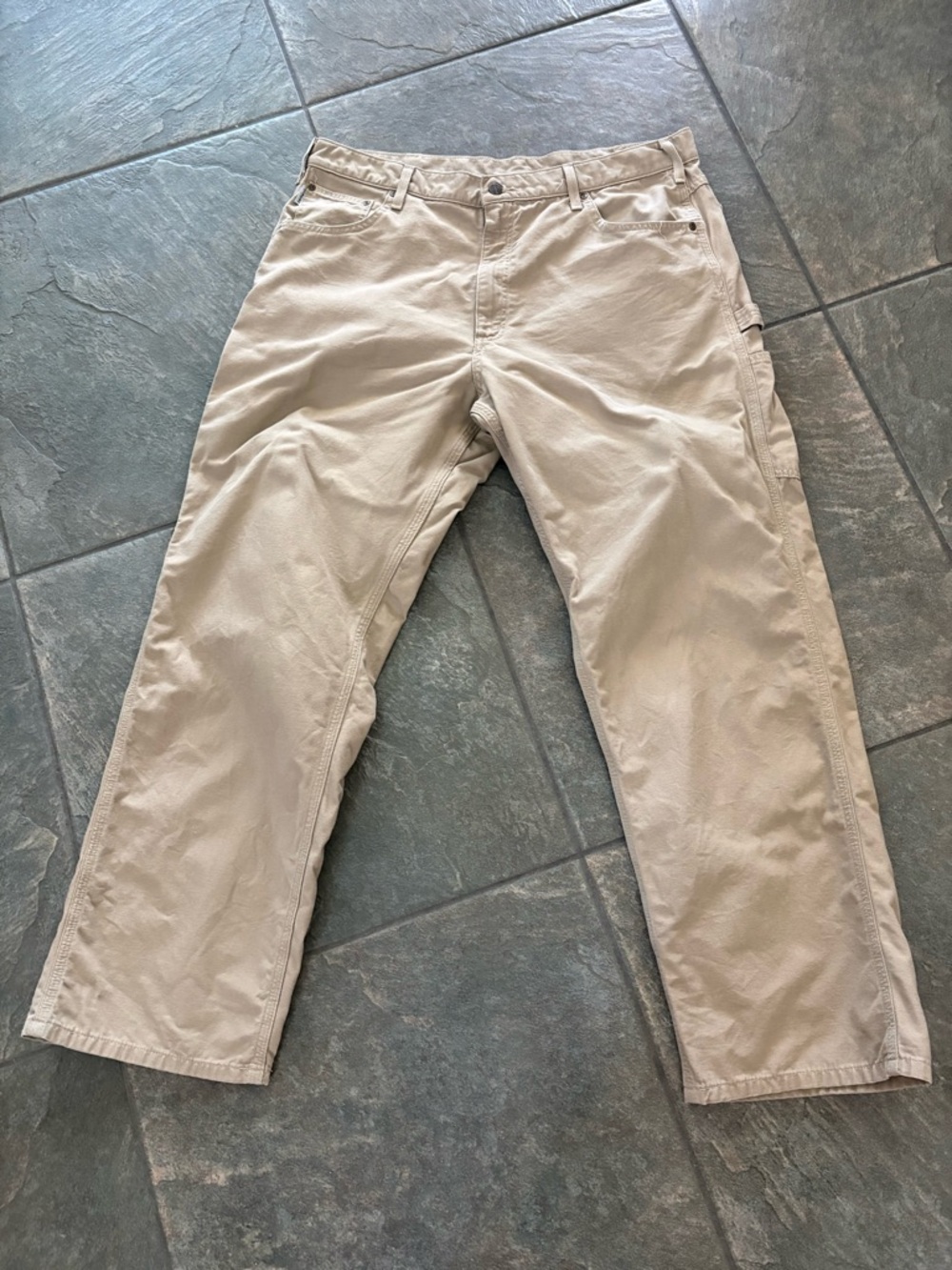 Carhartt Men's Loose Fit Tan Carpenter Work Pants 40x32